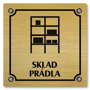 Sklad prádla, 80x80mm, zlatá, Kansas